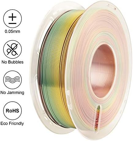 Silk rainbow gradient change PLA filament — photo 5