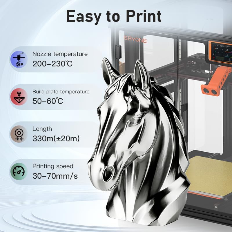 Silver silk PLA plus shiny filament — photo 3