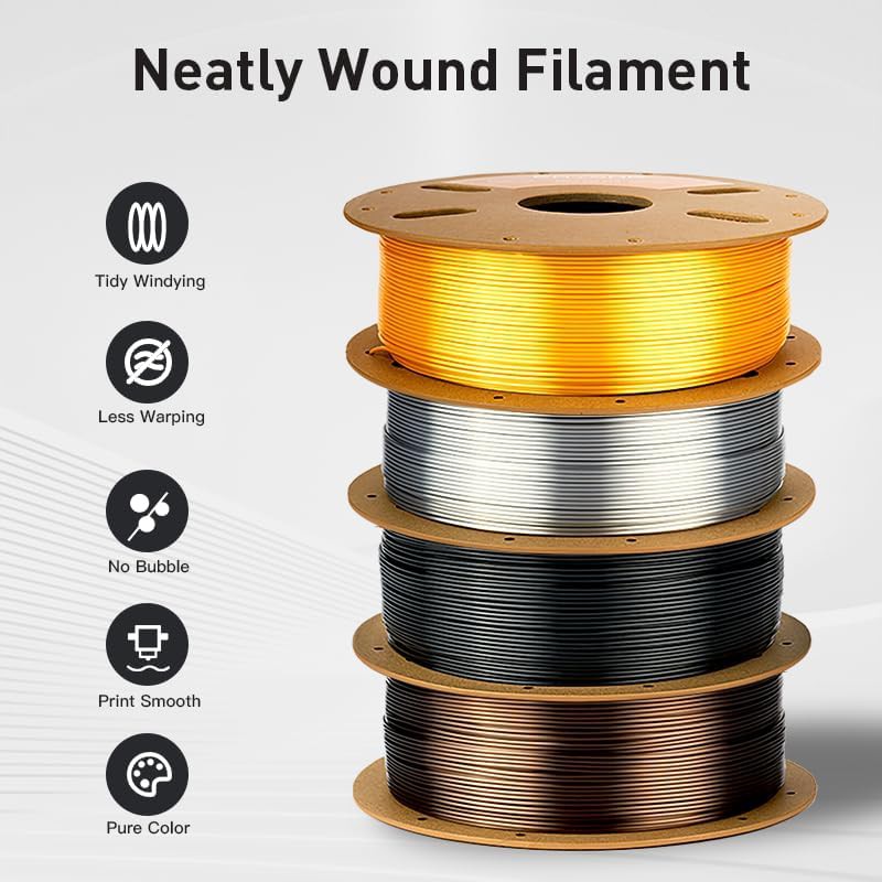 Silver silk PLA plus shiny filament — photo 4