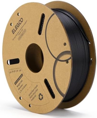 Black PLA filament one kilogram spool
