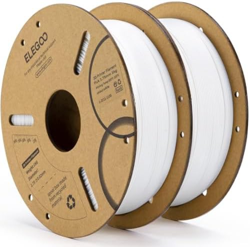 White PLA filament two kilogram spool