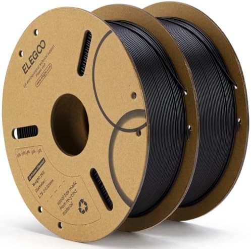 Black PLA filament two kilogram pack