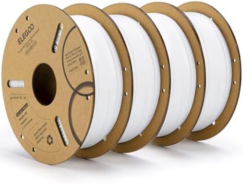 White PLA filament four kilogram bulk pack