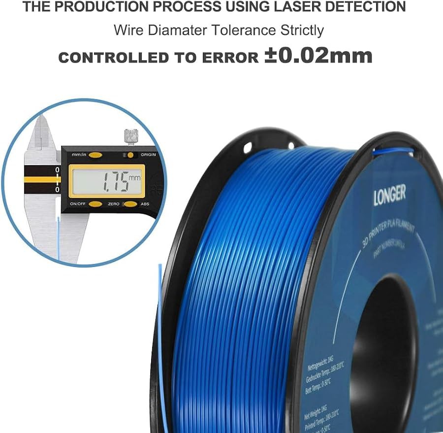 Black 1.75mm PLA filament 1kg spool — photo 4