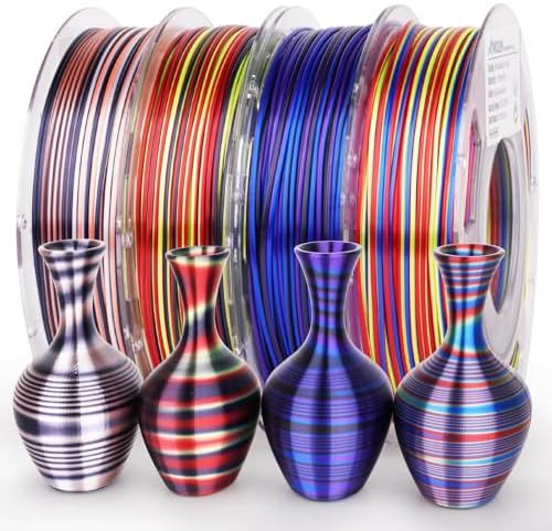 Silk rainbow four spool filament bundle
