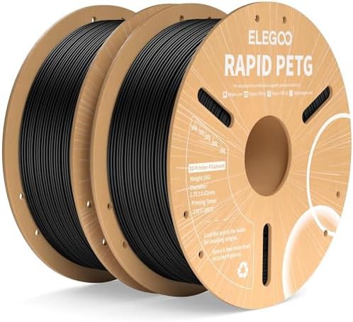 Rapid PETG black filament two pack bundle