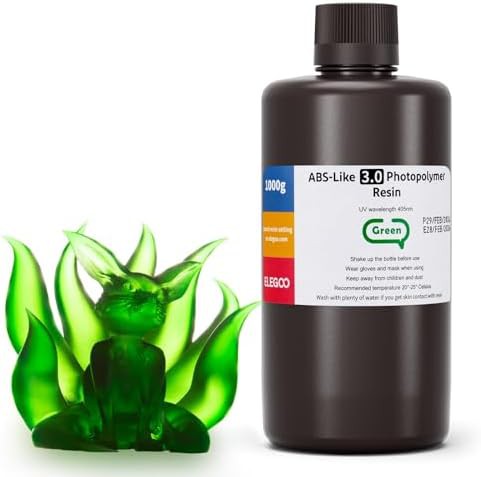 Clear green abs like three resin