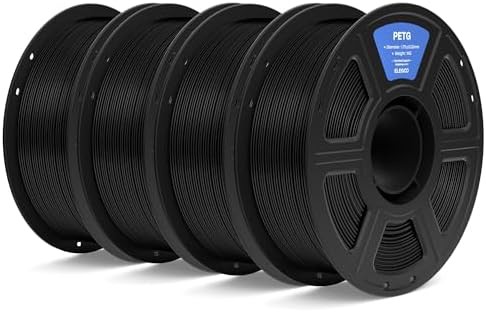 Black PETG filament one kilogram spool