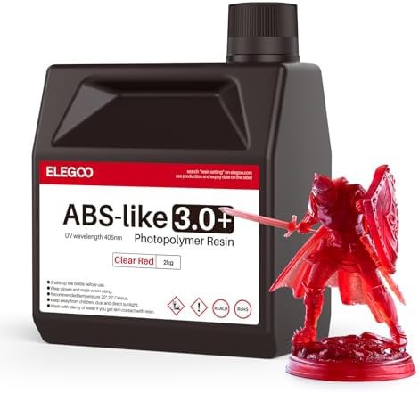 Clear red abs like three plus resin two kg