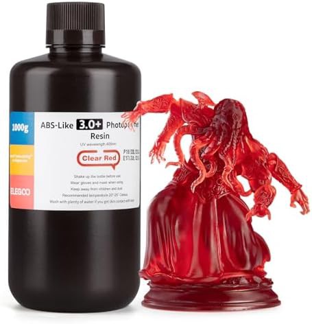 Clear red abs like three plus resin one kg