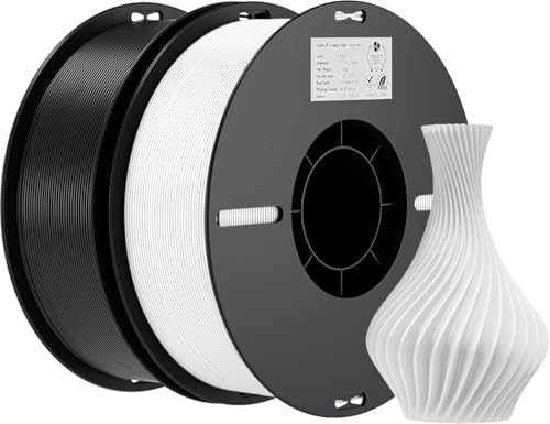 Black and white pla filament two pack