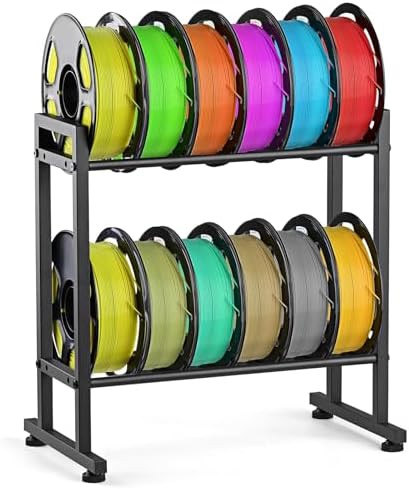 Compact metal desktop filament holder