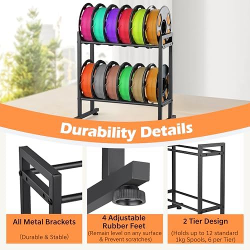 Compact metal desktop filament holder — photo 4