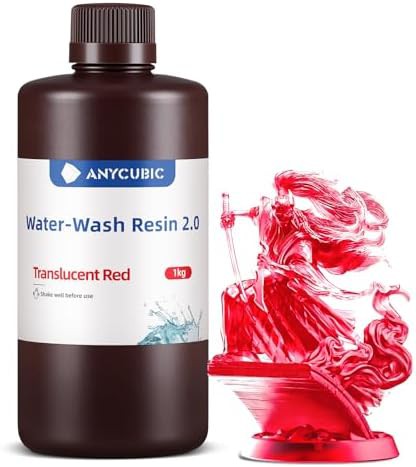 Clear red water washable resin 1kg