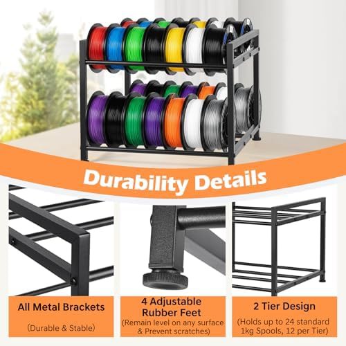 Two tier metal filament storage rack — photo 4