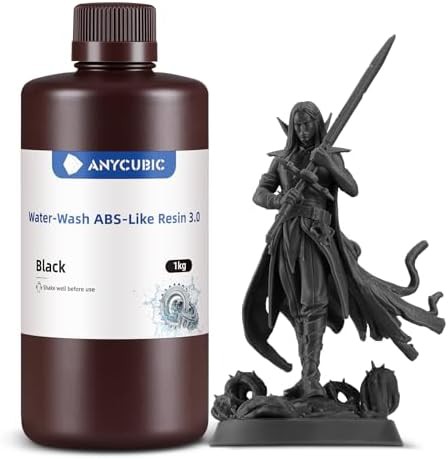 Black water washable abs-like 3.0 resin
