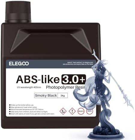 Smoky black abs like three plus resin