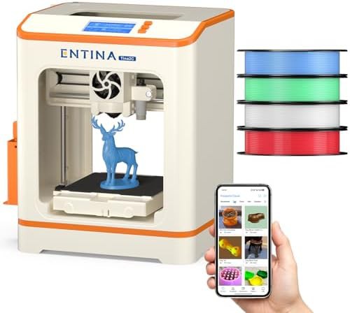 Mini printer bundle with multicolor filament