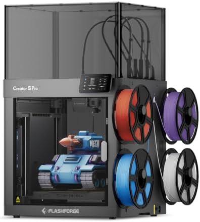 Industrial four toolhead multi material printer
