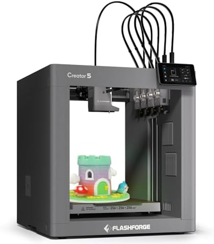 High speed printer with four independent extruders