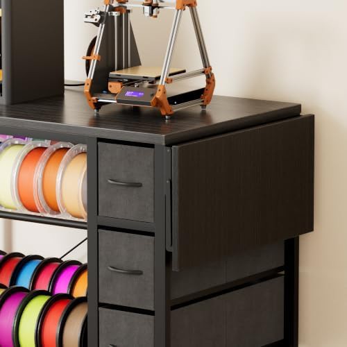 Large printer table with folding desktop — photo 4
